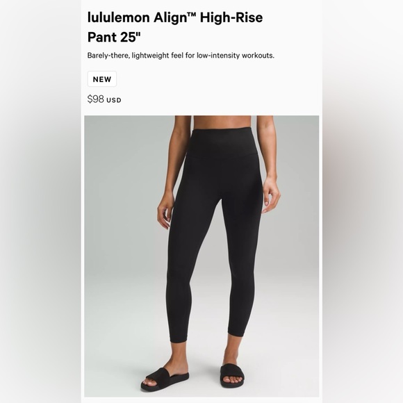 lululemon athletica Pants - Lululemon Align “25 Black Leggings